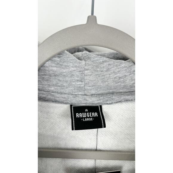 RawGear Full Zip Hoodie Pullover Mens Size Large Grey Black New Athletic BM534 - Picture 3 of 8